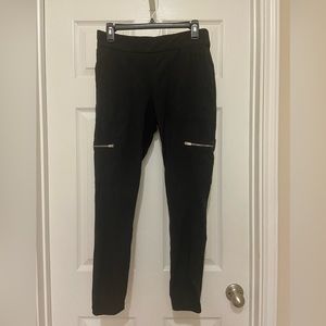 ATHLETA Women's Black Zipper Legging Athletic Gym Pant Size 10